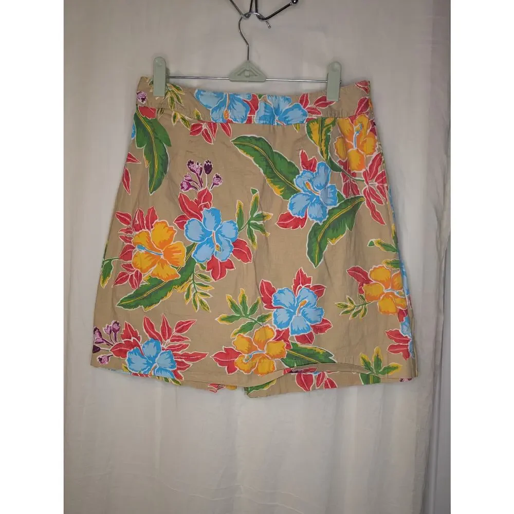 Colorful Hibiscus Skort